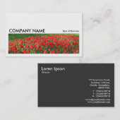 長い写真0233 – 赤チューリップ02 名刺 (正面/裏面)