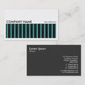 長い写真0240 – パターアステカン – 深いシアン 名刺 (正面/裏面)