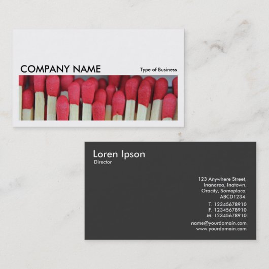 長い写真0246 – 一致 名刺 (正面/裏面)