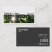 長い写真056 – 木々を通る太陽 名刺 (正面/裏面)