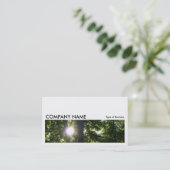 長い写真056 – 木々を通る太陽 名刺 (スタンド正面)