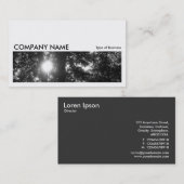 長い写真057 - Sun Through Trees B&W 名刺 (正面/裏面)