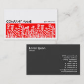 長い写真072の-サイバーの庭-赤 名刺 (正面/裏面)