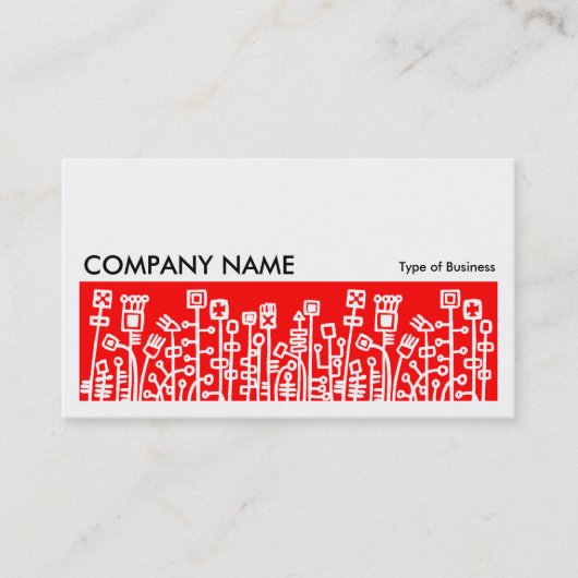 長い写真072の-サイバーの庭-赤 名刺 (正面)