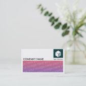 長い写真 – ロゴとパネル – 濃い緑 名刺 (スタンド正面)