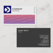 長い写真 – ロゴとパネルv2 - Dark Navy Blue 名刺 (正面/裏面)