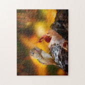 長い冬のために食べ物を得るチムンク秋 ジグソーパズル (縦)