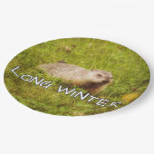 長い冬プレート ペーパープレート (アングル)