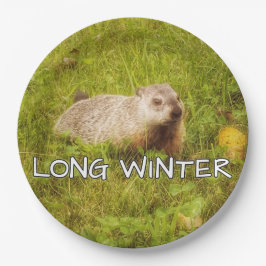 長い冬プレート ペーパープレート