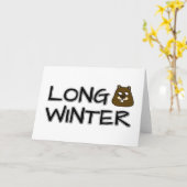 長い冬 カード (黄色い花)