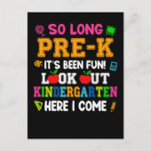 長い前の幼稚園のおもしろい見て シーズンポストカード (正面)