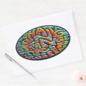 長い奇妙な旅 楕円形シール (封筒)