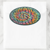 長い奇妙な旅 楕円形シール (バッグ)