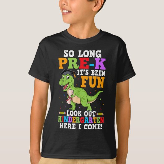 長い就学前の幼稚園He Tシャツ (正面)