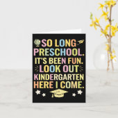 長い就学前はおもしろい卒業生 カード (黄色い花)