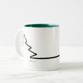 長い尾のクリスマス猫 ツートーンマグカップ (正面左)