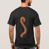 長い尾を持つ生意気なモンキーブラウン Tシャツ (裏面)