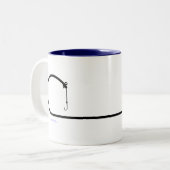 長い尾猫によって行くFishin ツートーンマグカップ (正面左)