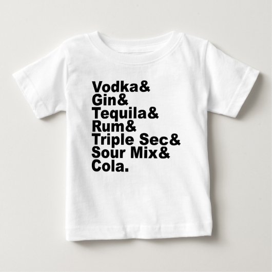 長い島のアイスティーの7つの成分 ベビーTシャツ (正面)