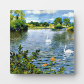 長い島の湖、有名絵画な湖。 フォトプラーク (正面)