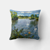 長い島の湖、素晴らしアート。 クッション (裏面)