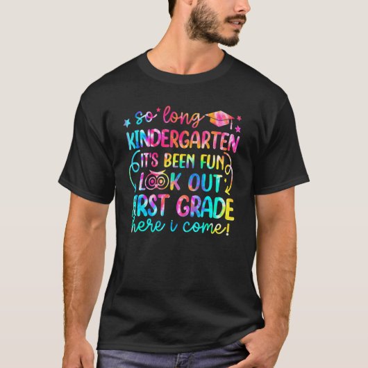 長い幼稚園ここで1年生を見てC Tシャツ (正面)