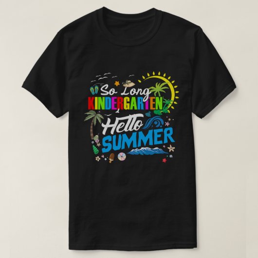 長い幼稚園こんにちは夏の最後の日 Tシャツ (デザイン正面)