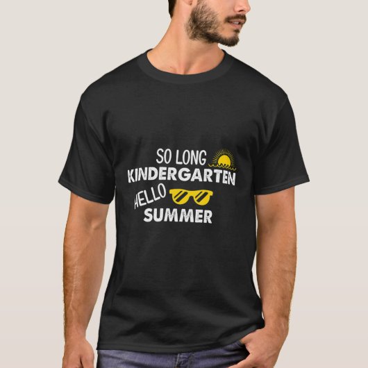 長い幼稚園こんにちは夏先生学生 Tシャツ (正面)