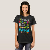 長い幼稚園こんにちは夏先生学生 Tシャツ (正面フル)