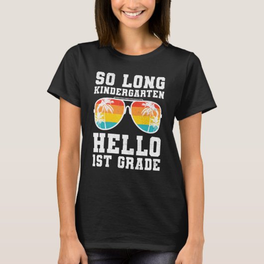 長い幼稚園こんにちは1年生先生Stu Tシャツ (正面)