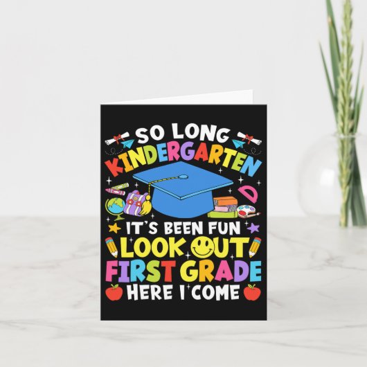 長い幼稚園の卒業1年生 カード (正面)