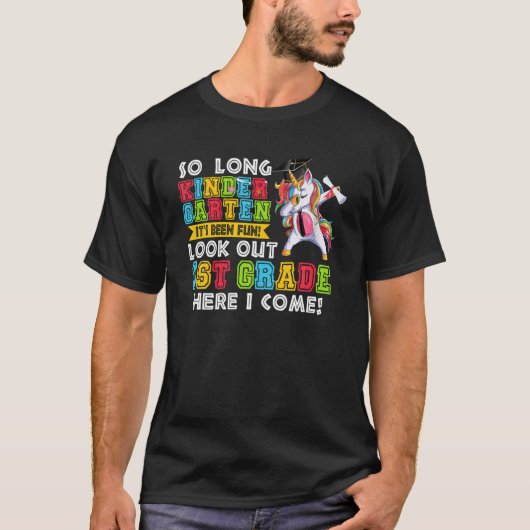 長い幼稚園1年生のおもしろいだった Tシャツ (正面)