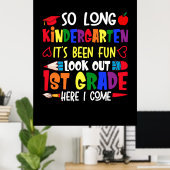 長い幼稚園1年生先生 ポスター (ホームオフィス)