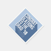 長い影のおめでとうは海軍の卒業 スタンダードカクテルナプキン (角)