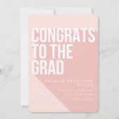 長い影のおめでとうをグラード赤面 招待状 (正面)