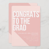 長い影のおめでとうをグラード赤面 招待状 (正面/裏面)