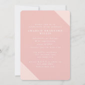 長い影のおめでとうをグラード赤面 招待状 (裏面)