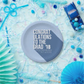 長い影のおめでとう ペーパープレート (パーティー)