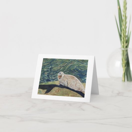 長い影の挨拶状を投げること カード (正面)