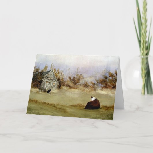 長い待ち時間の挨拶状 カード (正面)