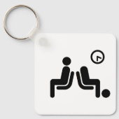 長い待機記号 キーホルダー (正面)