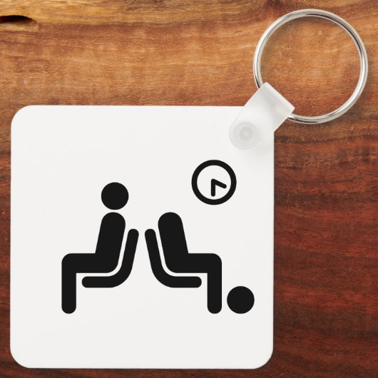 長い待機記号 キーホルダー (裏面)