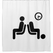 長い待機記号 シャワーカーテン (正面)