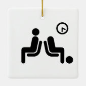 長い待機記号 セラミックオーナメント (裏面)