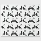 長い待機記号 ラッピングペーパー (フラット)