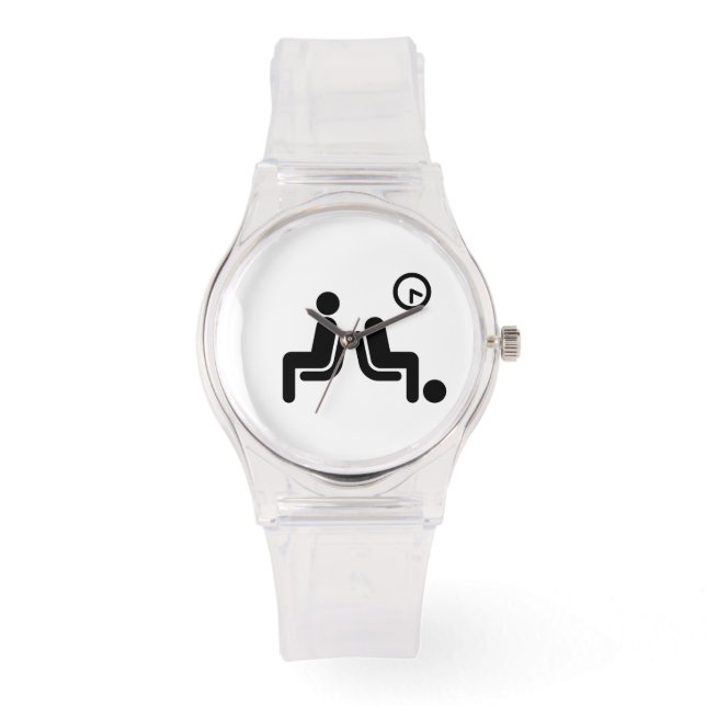 長い待機記号 腕時計 (正面)