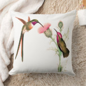 長い後につかれたハチドリの鳥の花の装飾用クッション クッション (ブランケット)