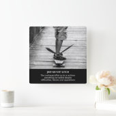 長い忍耐 スクエア壁時計 (ホーム)