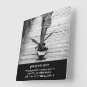 長い忍耐 スクエア壁時計 (傾斜)