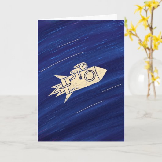 長い旅 カード (黄色い花)